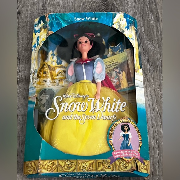 Disney Other - Disney Snow White Doll with Blue Yellow Outfit gown turns into village dress